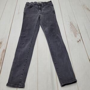 Madewell 10" high rise skinny jeans washed black dark gray